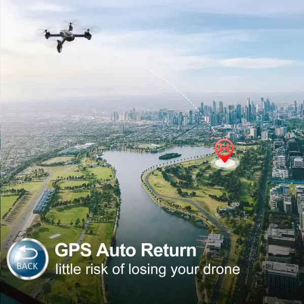 Loolinn | GPS Drone with Camera HD 1080p for Adults and Beginners, FPV Drones RC Quadcopter with GPS Auto Return / 32 minutes Flight Time (Two Batteries Included) - Image 3