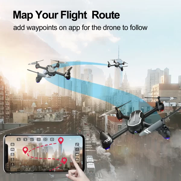 Loolinn | GPS Drone with Camera HD 1080p for Adults and Beginners, FPV Drones RC Quadcopter with GPS Auto Return / 32 minutes Flight Time (Two Batteries Included) - Image 9