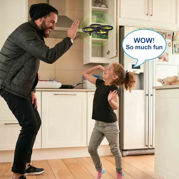 Loolinn | Drone for kids Gift - Mini Drone, Indoor RC Drones with Auto Anti-Collision Technology / 360° Flip/Hand-Controlled Mode / 20 Minutes Flight Time (Two Batteries Included) - Image 3