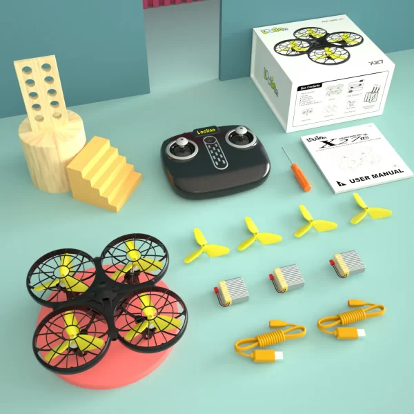 Loolinn | Drone for kids Gift - Mini Drone, Indoor RC Drones with Auto Anti-Collision Technology / 360° Flip/Hand-Controlled Mode / 20 Minutes Flight Time (Two Batteries Included) - Image 10