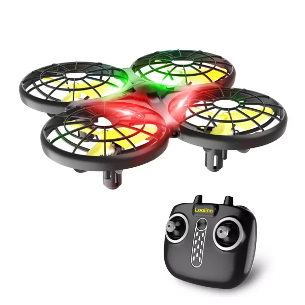 Loolinn | Drone for kids Gift - Mini Drone, Indoor RC Drones with Auto Anti-Collision Technology / 360° Flip/Hand-Controlled Mode / 20 Minutes Flight Time (Two Batteries Included)