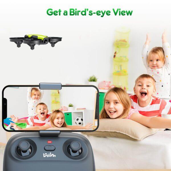 Loolinn | Drone for kids with camera- Mini Drone, FPV Real-Time Transmission Photos and Videos | Adjustable camera, RC Quadcopter with Three Batteries (Gift idea) - Image 5