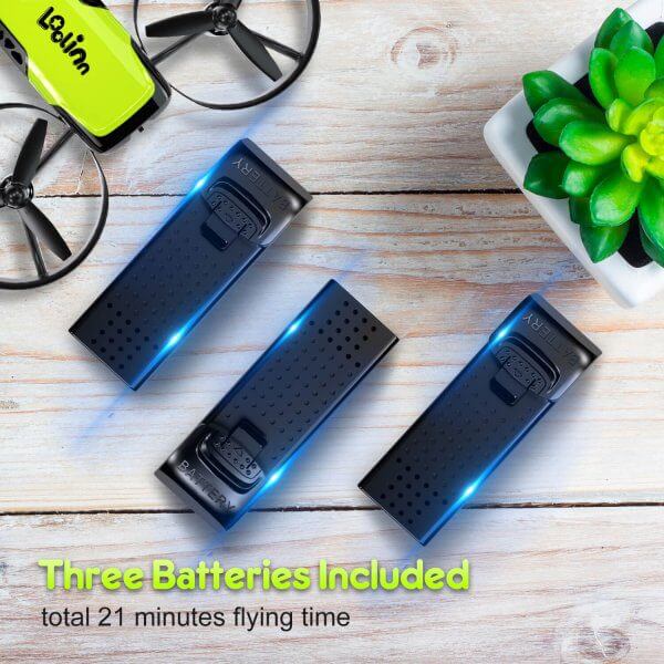Loolinn | Drone for kids with camera- Mini Drone, FPV Real-Time Transmission Photos and Videos | Adjustable camera, RC Quadcopter with Three Batteries (Gift idea) - Image 2