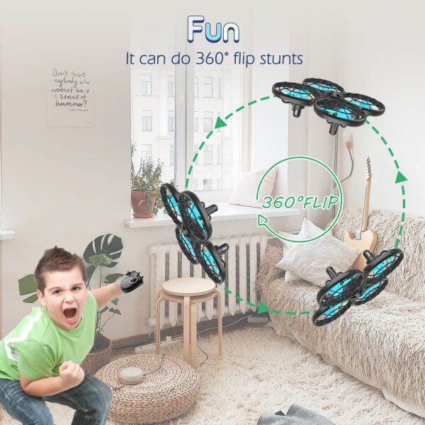 Loolinn | Drone for Kids Gift - RC Drone, Mini Drones with Auto Anti-Collision Technology / 360° Flip/Hand-Controlled Mode / 14 Minutes Flight Time (Gift for Kids) - Image 7