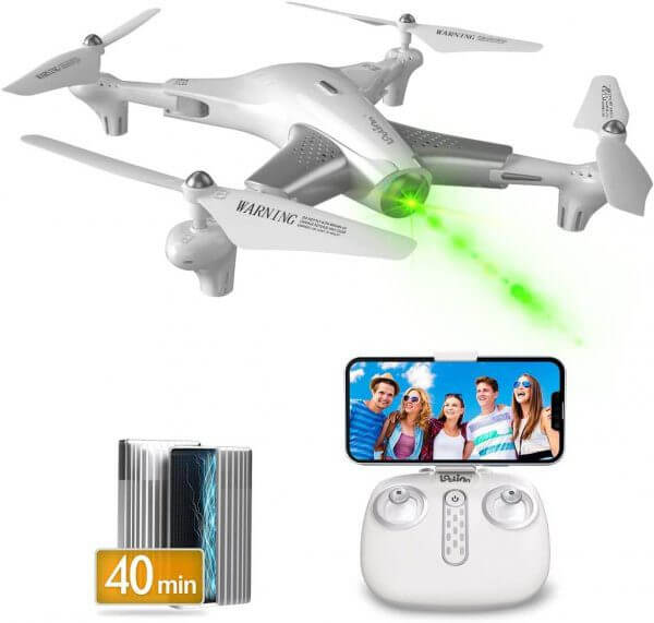 Loolinn | Drone with Optical Flow Positioning Technology - 40 Minutes Long Flight Time/Very Stable Flight/FPV HD Videos & Photos - Drone with Camera designed for Kids over 10 Years Old