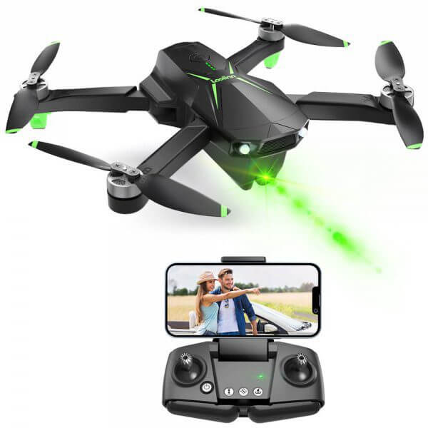 Loolinn | Drone with Camera 4K - Under 250 grams, 50 minutes Flight Time, Two Batteries, 4K Photos, 2K Videos, GPS Intelligent Return, Follow Me - Drones with Camera for Beginners