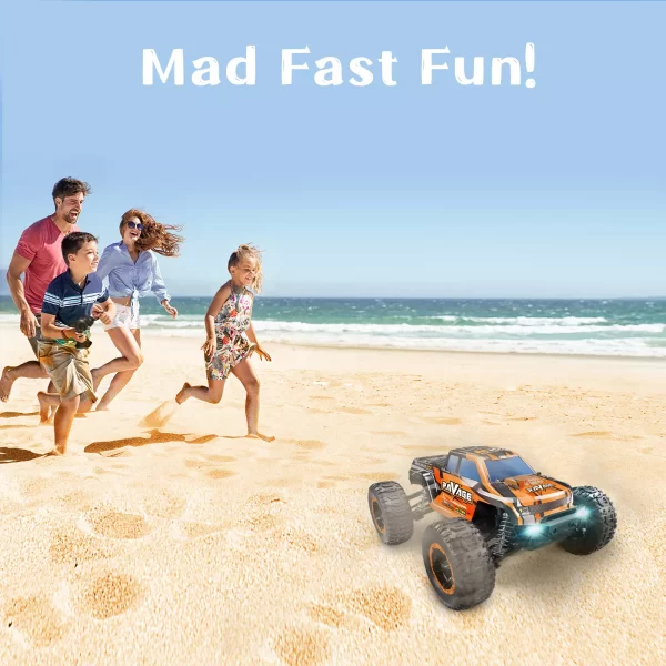 Loolinn | Remote Control Cars - Hobby Grade, Durable, 1:16 Scale, Adjustable Speed, Ready To Run, Top Speed 19MPH - Upgradeable Off-road RC Car for Adults and Kids (Gifts Idea) - Image 3