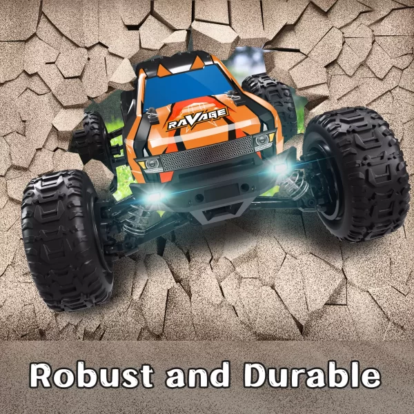 Loolinn | Remote Control Cars - Hobby Grade, Durable, 1:16 Scale, Adjustable Speed, Ready To Run, Top Speed 19MPH - Upgradeable Off-road RC Car for Adults and Kids (Gifts Idea) - Image 4