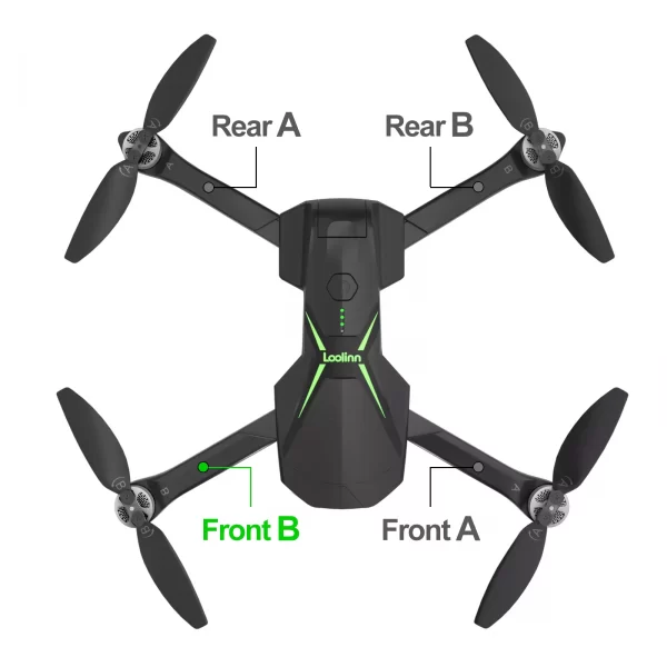 Single Arm with Motor for the Loolinn Z6 Pro Drone - Image 4