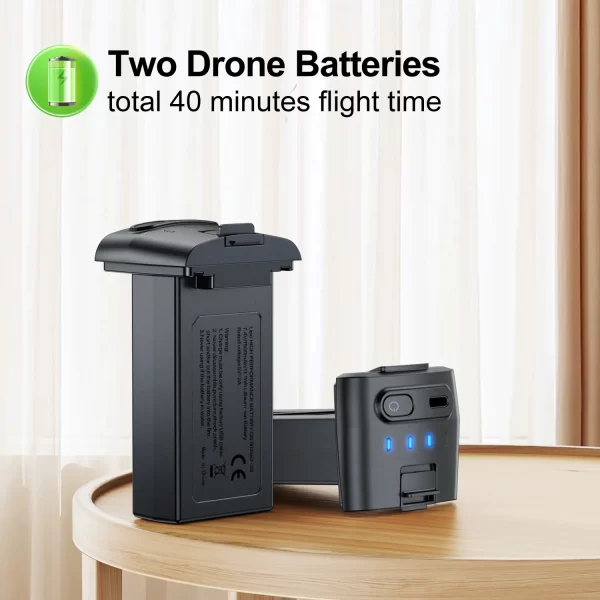 Loolinn | Drone with 4K Camera - Two Batteries, 40 Minutes Flight Time, 4K UHD Camera, support Panoramas and Time-lapse Photography, GPS Intelligent Return - Drones 4K for beginners (Under 250g) - Image 4