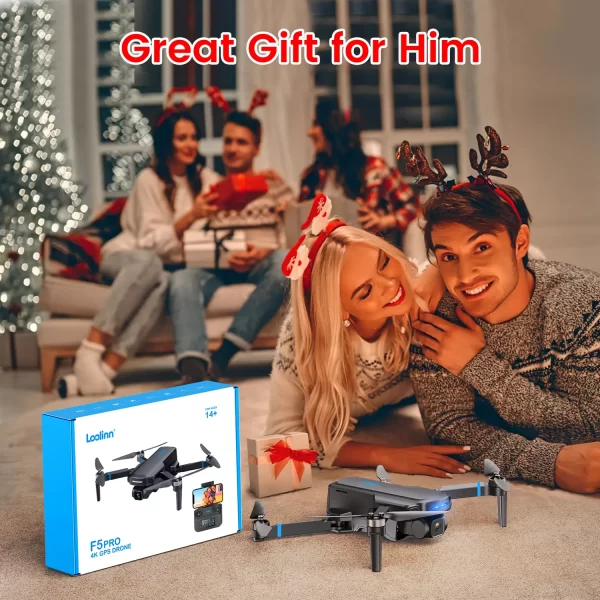 Loolinn | Drone with 4K Camera - Two Batteries, 40 Minutes Flight Time, 4K UHD Camera, support Panoramas and Time-lapse Photography, GPS Intelligent Return - Drones 4K for beginners (Under 250g) - Image 9