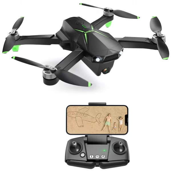 Loolinn | Drone with Camera 4K for Beginners as Gift - Under 250g, 25 minutes Flight Time, 4K Fotos, 2K Videos, GPS Intelligent Return, C0 class - GPS Drone (Gift Idea)