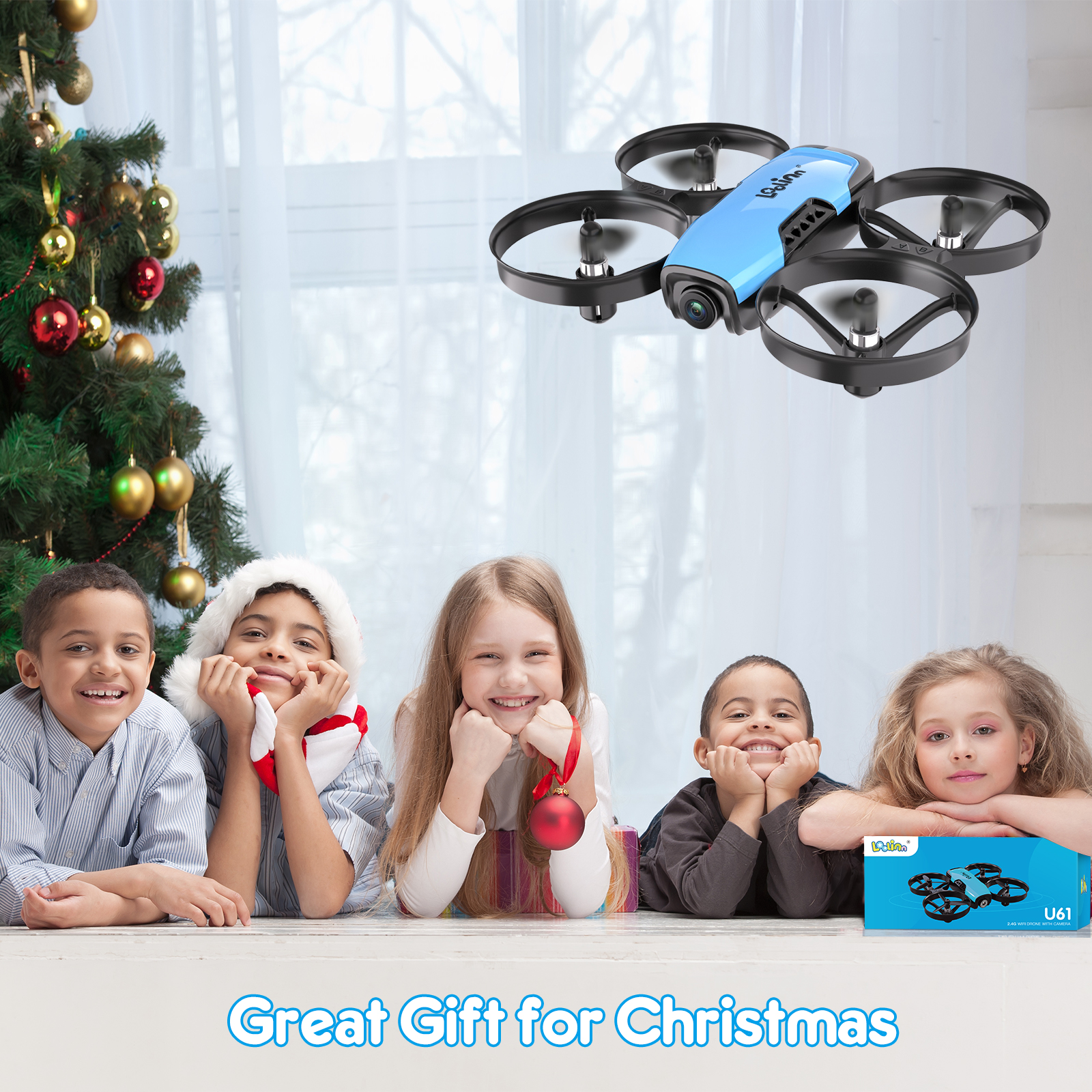 Loolinn | Drone for Kids Gift with Camera - Mini Drone, Remote Control Quadcopter Drone with 90° Adjustable Camera, Photos and Videos, Safe for Kids, Easy to Fly (Christmas Gift for Boys and Girls) - Image 2