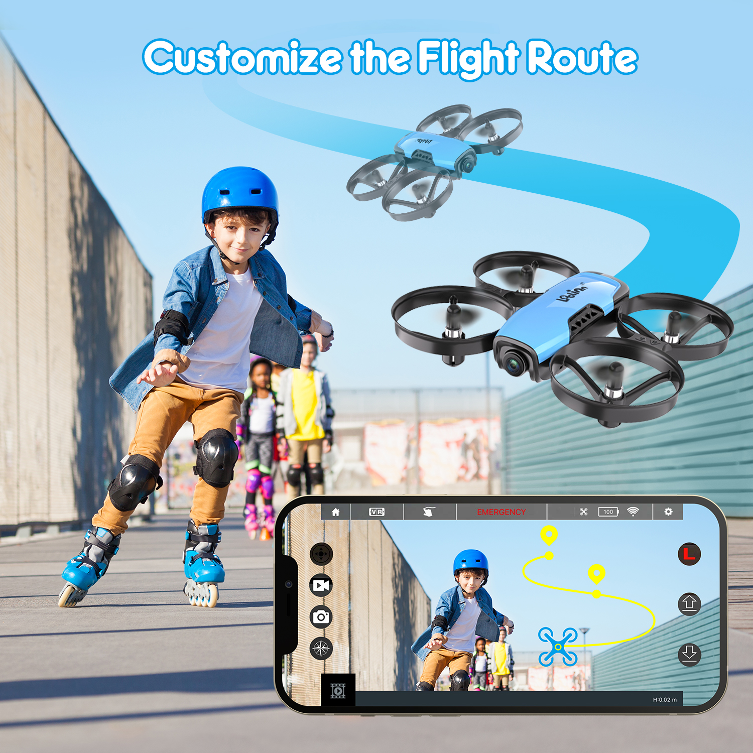 Loolinn | Drone for Kids Gift with Camera - Mini Drone, Remote Control Quadcopter Drone with 90° Adjustable Camera, Photos and Videos, Safe for Kids, Easy to Fly (Christmas Gift for Boys and Girls) - Image 9